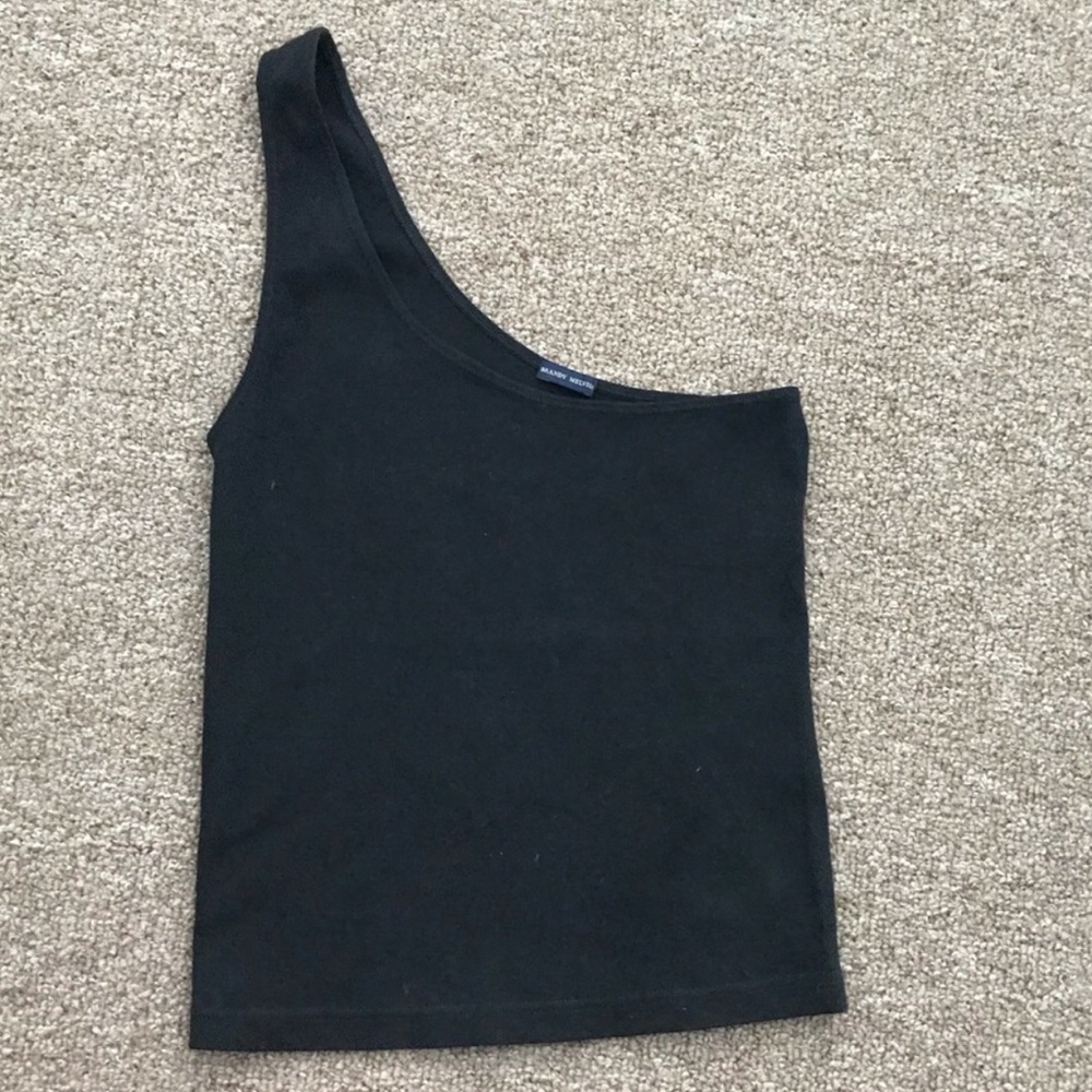 Brand new brandy Melville black one shoulder top